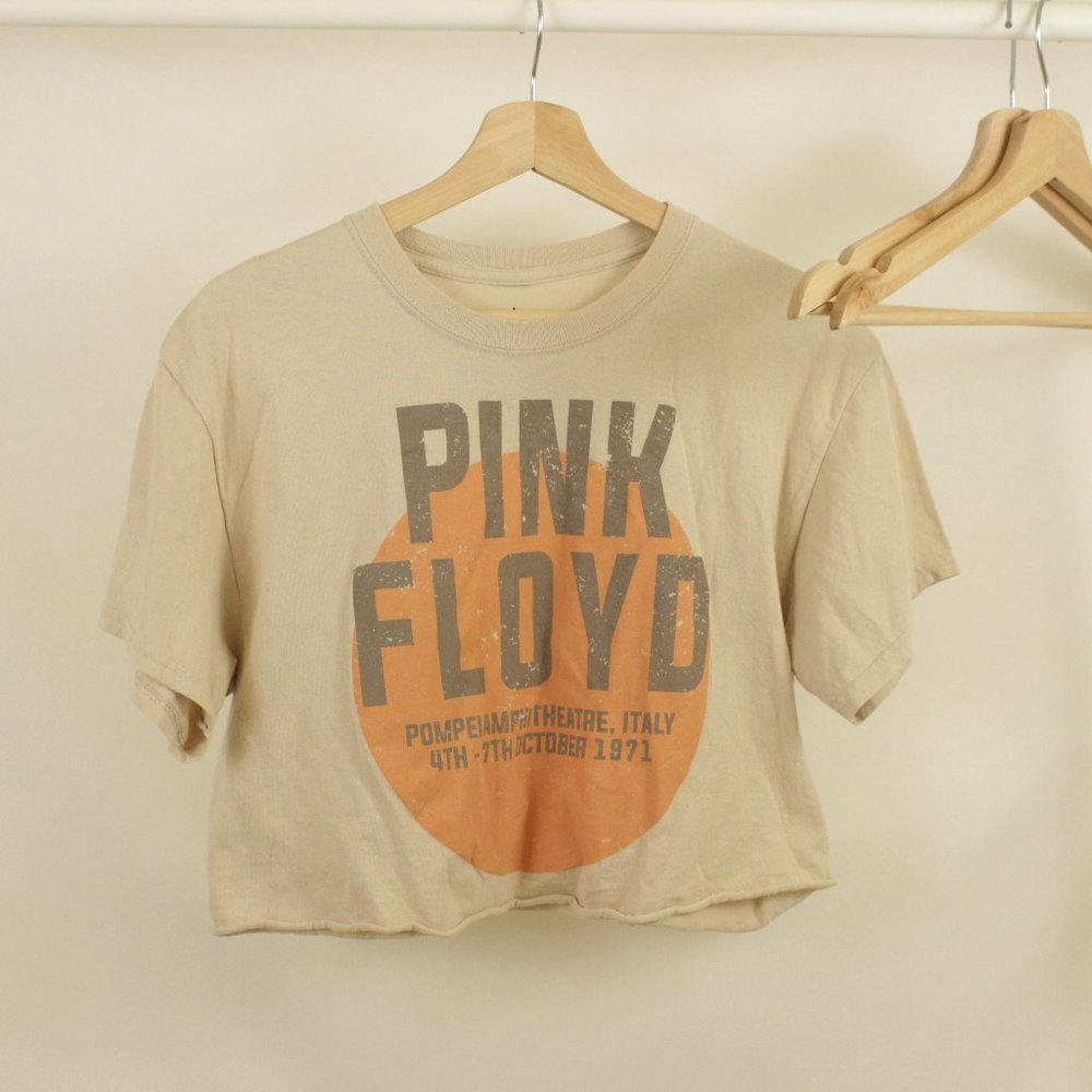 Pink Floyd Crop Top Band Tee Size M/L